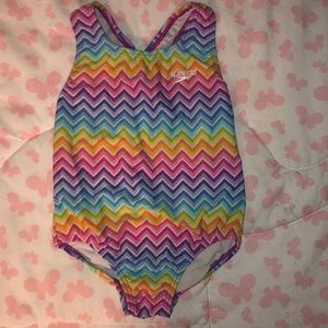 Speedo Rainbow One-Piece Swimsuit - Size 5